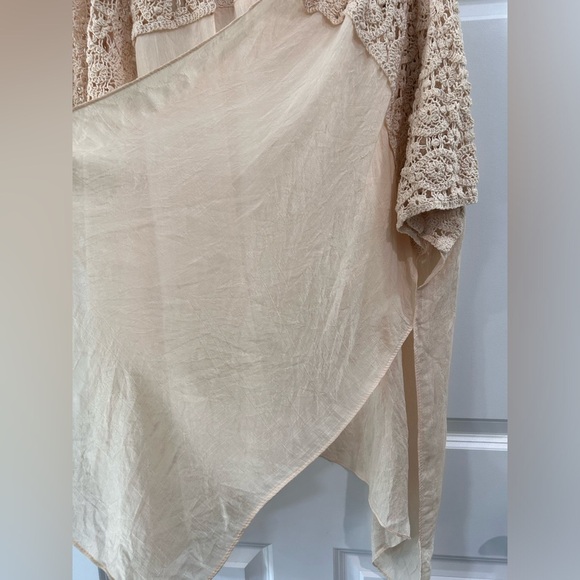 Steve Madden Lightweight Crochet Open Kimono OSFM Bohemian Hippie Southwestern - Picture 4 of 8